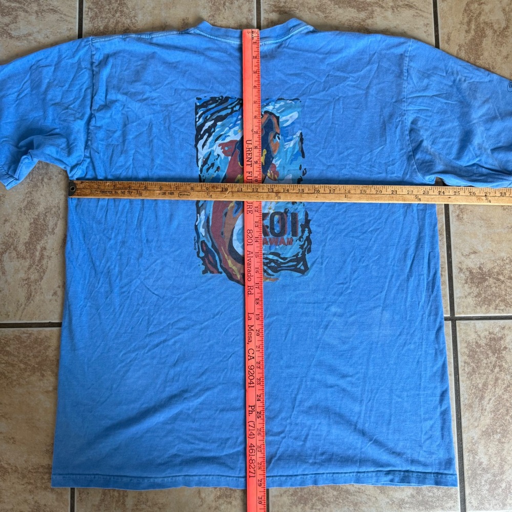 Crazy Shirts‎ Hawaii Blue Painted Koi Graphic Shirt Size XL - Picture 4 of 7